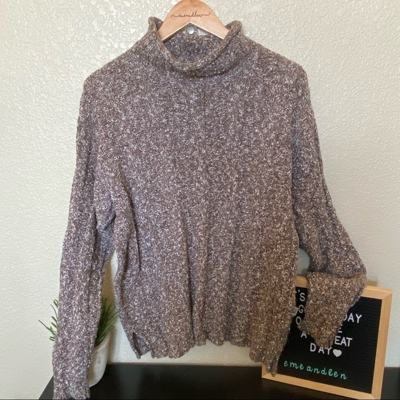 Vintage knit sweater unlimited quest clothing Canada brown white medium - Picture 1 of 5
